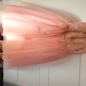 A pastel pink dress